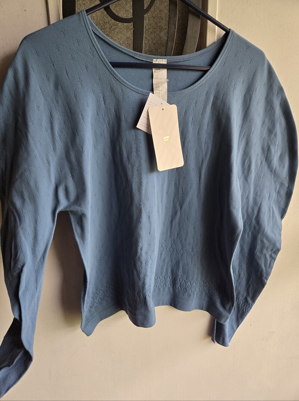 Fabletics Women's Sky Blue Long-Sleeve Knit Top NWT